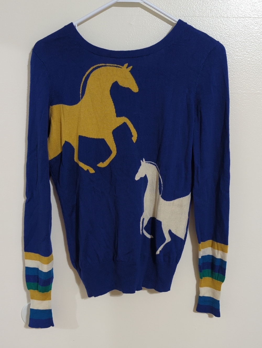 Wool Horse Cardigan Sweater